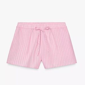 Pink Striped Shorts M